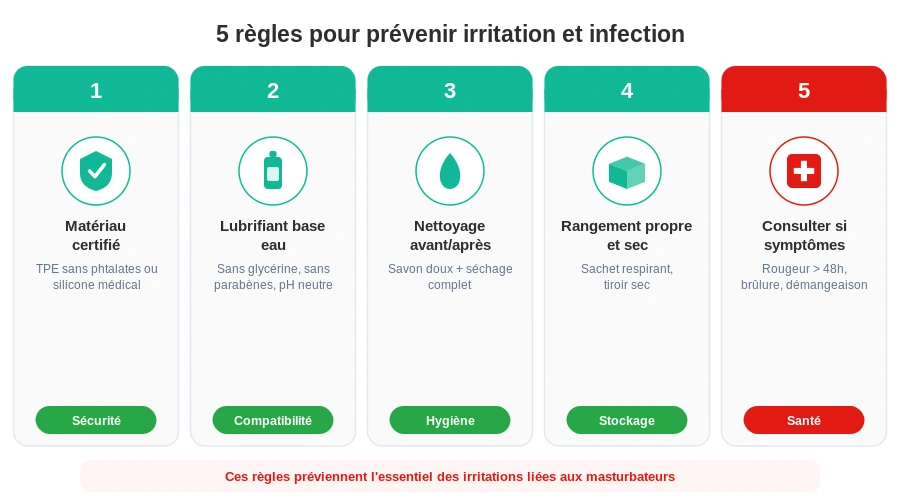 5 regles prevention irritation masturbateur masculin