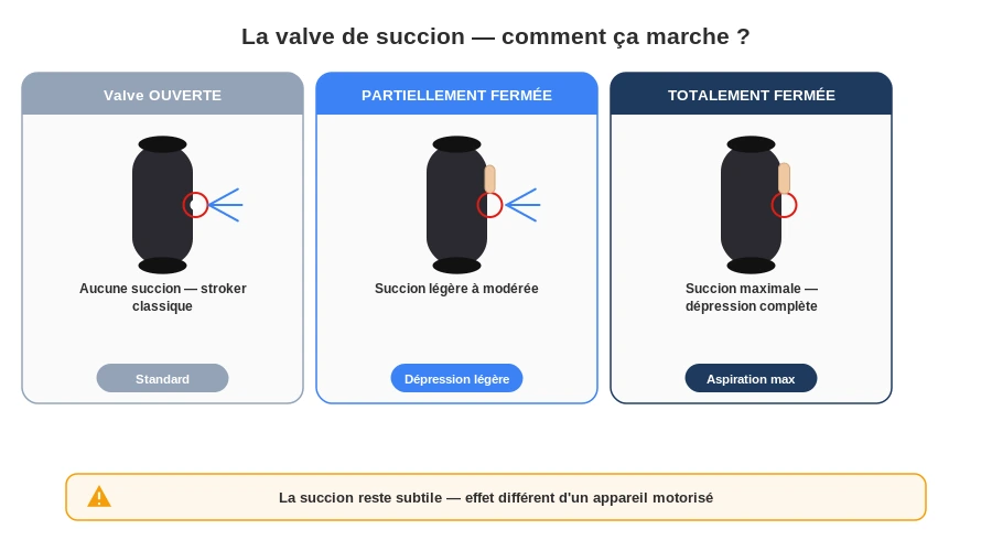 Arcwave pow valve succion fonctionnement doigt aspiration infographie