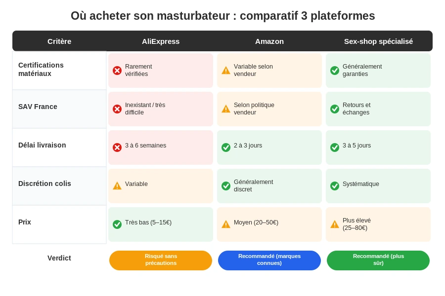 Comparatif aliexpress amazon sex shop masturbateur